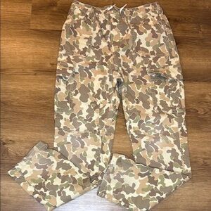 Gap Kids XXL (14-16) Utility Jogger Tapered Leg Green Faded Camo Pull On Pants